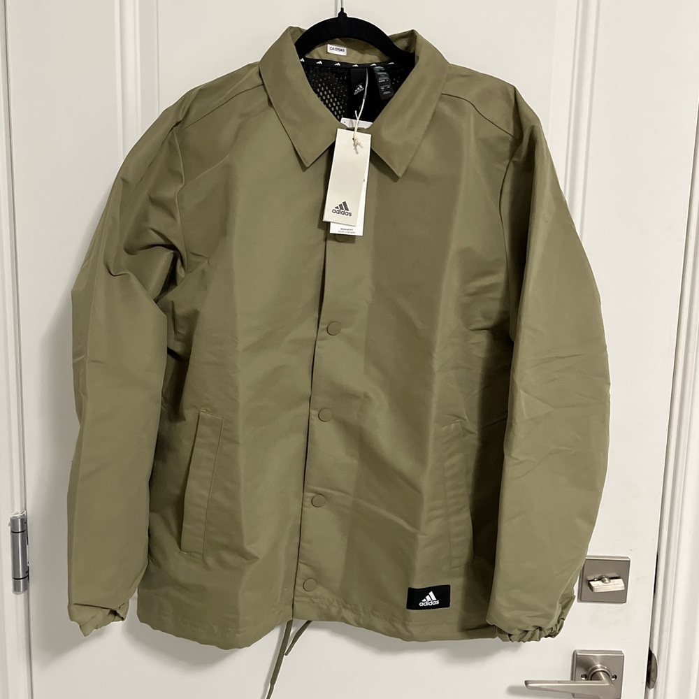 NWT - Adidas Future Icon 3-Bar Coach Jacket- Size XL